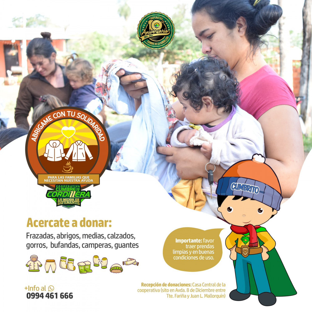 Campaña Solidaria , Abrígame con tu solidaridad 👟🧦🧤🩳👚